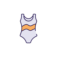 Swim Suit icon design with white background stock illustration