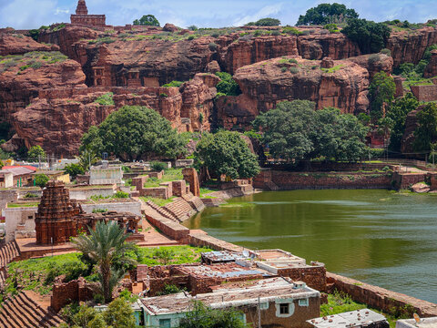 Lake View from Badami caves