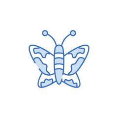 Butterfly icon design with white background stock illustration
