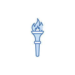 Tiki Torch icon design with white background stock illustration