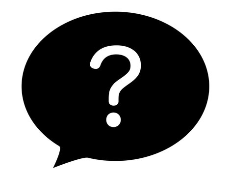 speech bubble icon 12D : bubble, speech, icon, symbol, illustration, vector, design, speech balloon icon, comics, cartoon style,  question mark, 