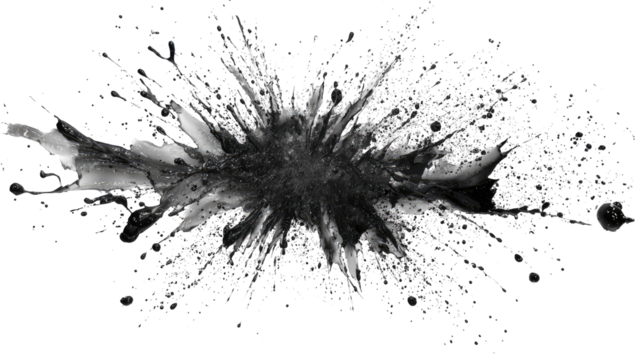 Abstract black and white explosion