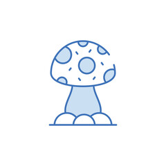 Agaric Mushroom icon design with white background stock illustration