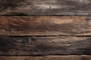 Obraz premium Dark brown rustic wooden planks, horizontal, textured