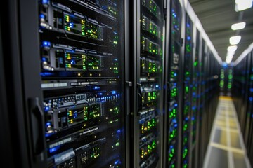 Digital data processing within a modern computer server environment at a technology facility, digital data processing over computer servers