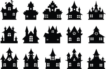 Obraz premium Haunted House Illustrations Bundle