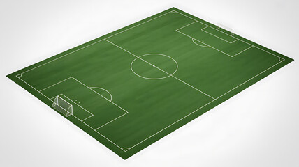 Green Soccer Field with White Lines and Goals football field 1