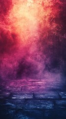 Dramatic Lighting Effects and Smoke with Paved Floor