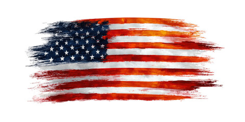 Damaged American flag