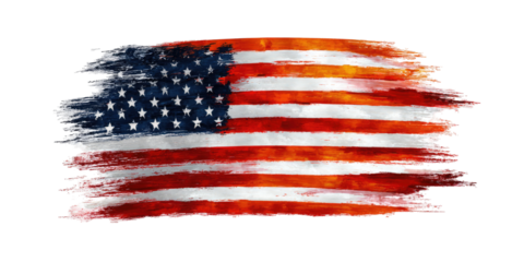 Damaged American flag