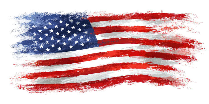 A distressed American flag