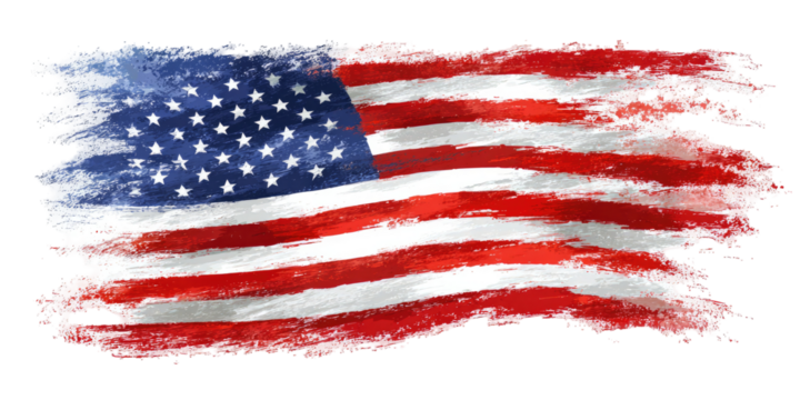 A distressed American flag