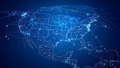 Global US network map