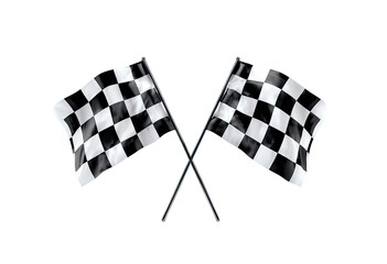 Fototapeta premium Crossed checkered racing flags