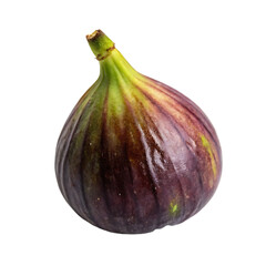 Two fresh whole fig fruits with a green leaf isolated on a transparent background png