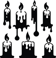 Haunted Candles Design Collection in Various Styles