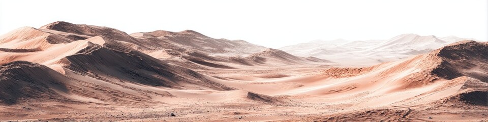 Fototapeta premium Vast desert landscape with rolling dunes