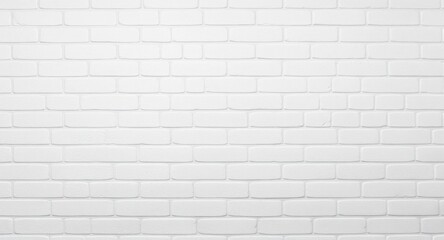 Clean White Brick Wall Texture with Subtle Shadows and Depth