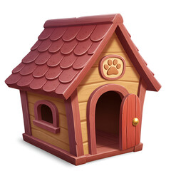 Red brick cottage house with chimney door windows architectural building