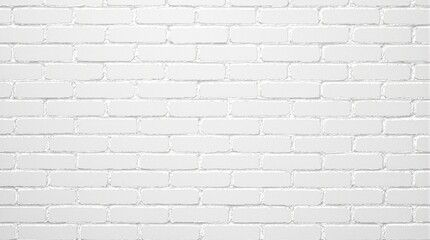 Fototapeta premium Clean White Brick Wall Texture with Subtle Shadowing and Realistic Detail