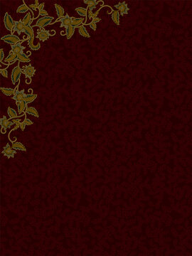 marroon batik border background design