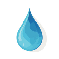 water drop isolated in White Background, water drop vector, Flat lay vector illustration