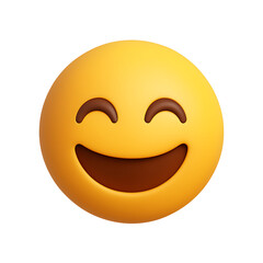 Fototapeta premium Quality full Cartoonish 3d cheerful emoji isolated on transparent background