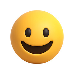 Fototapeta premium Quality full Cartoonish 3d cheerful emoji isolated on transparent background