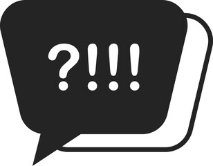 Solid Black Chat Symbol icon Element