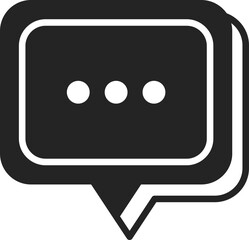 Solid Black Chat Symbol icon Element