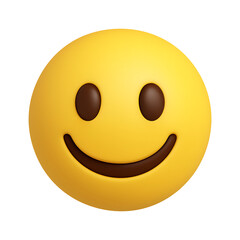 Fototapeta premium Quality full Cartoonish 3d cheerful emoji isolated on transparent background