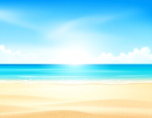 Obraz premium Sunny beach scene, vibrant colors