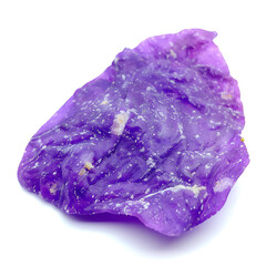 Fototapeta premium Vibrant Purple Mineral Specimen with Layered Texture