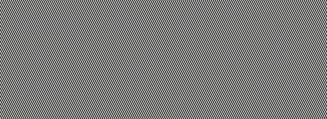Thin slash line seamless pattern. Repeated fine diagonal lines background. Pinstripe wallpaper. Black and white tilted slanted strip backdrop. Repeating oblique linear texture overlay