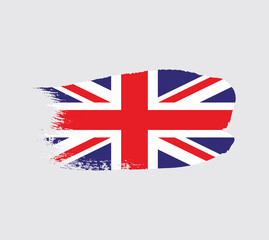 ink grunge united kingdom UK or England flag brush painted png transparent background. Great Britain ink paint brush texture	
