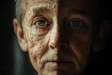 Timelapse of life showing the aging process from boyhood to old age with emotional depth, Aging process from boy to old man timelapse of life