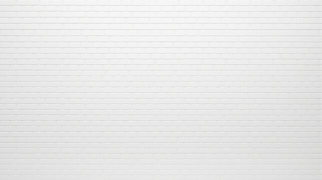 Fototapeta Clean White Subway Tile Brick Wall Texture Background with Subtle Shadows