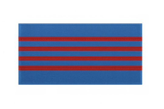Blue with red stripes service stripe isolated on transparent background