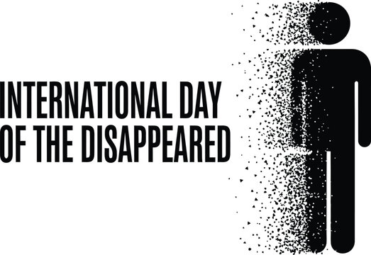 A silhouette of a person fading away represents international day of the disappeared