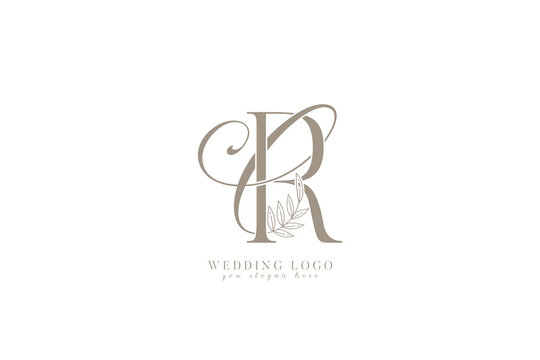 CR RC monogram wedding logo with initial letters 