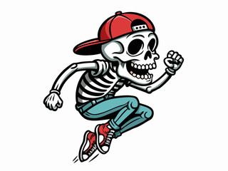 skeleton playing sakteboard