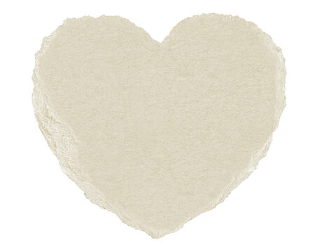 White brown paper heart shaped. Blank brown cut out cardboard paper heart shaped. Png transparency