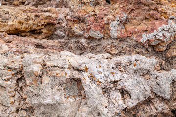 Chert  is a sedimentary rock. Kaibab Limestone / Kaibab Formation (Cisuralian). Harrisburg Member or Fossil Mountain Member ? Desert View Watchtower, Grand Canyon National Park.  Arizona
