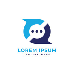Creative chatting message logo design modern icon app icon concept