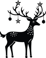 Ornate Gothic Style Reindeer Side View