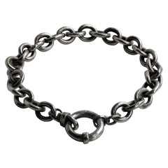 Fototapeta premium Bold Chunky Toggle Clasp Necklace in Oxidized Silver Finish