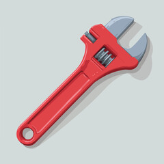 wrench isolated in White Background, wrench vector, Flat lay vector illustration