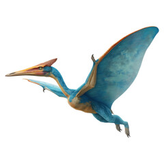 Cute Flat Vector Quetzalcoatlus Soaring in Dynamic Pose