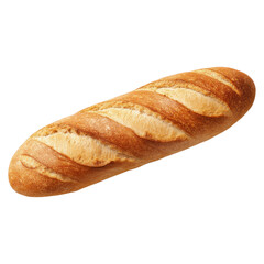 Flat Vector Image of a Baguette Loaf with Scoring Marks
