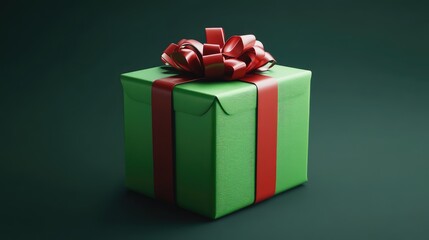 Obraz premium biodegradable green gift box